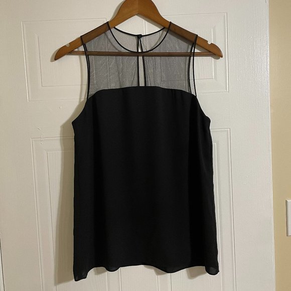 Babaton Tops - Babaton Black Mesh Tank Blouse